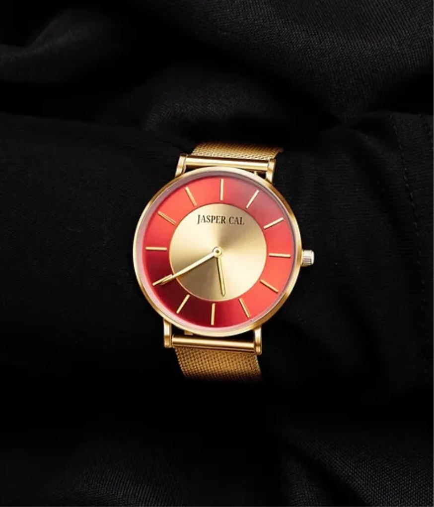 Red Cal Cal MUSE- Gold/Red – JASPER CAL Jewelry & Watches