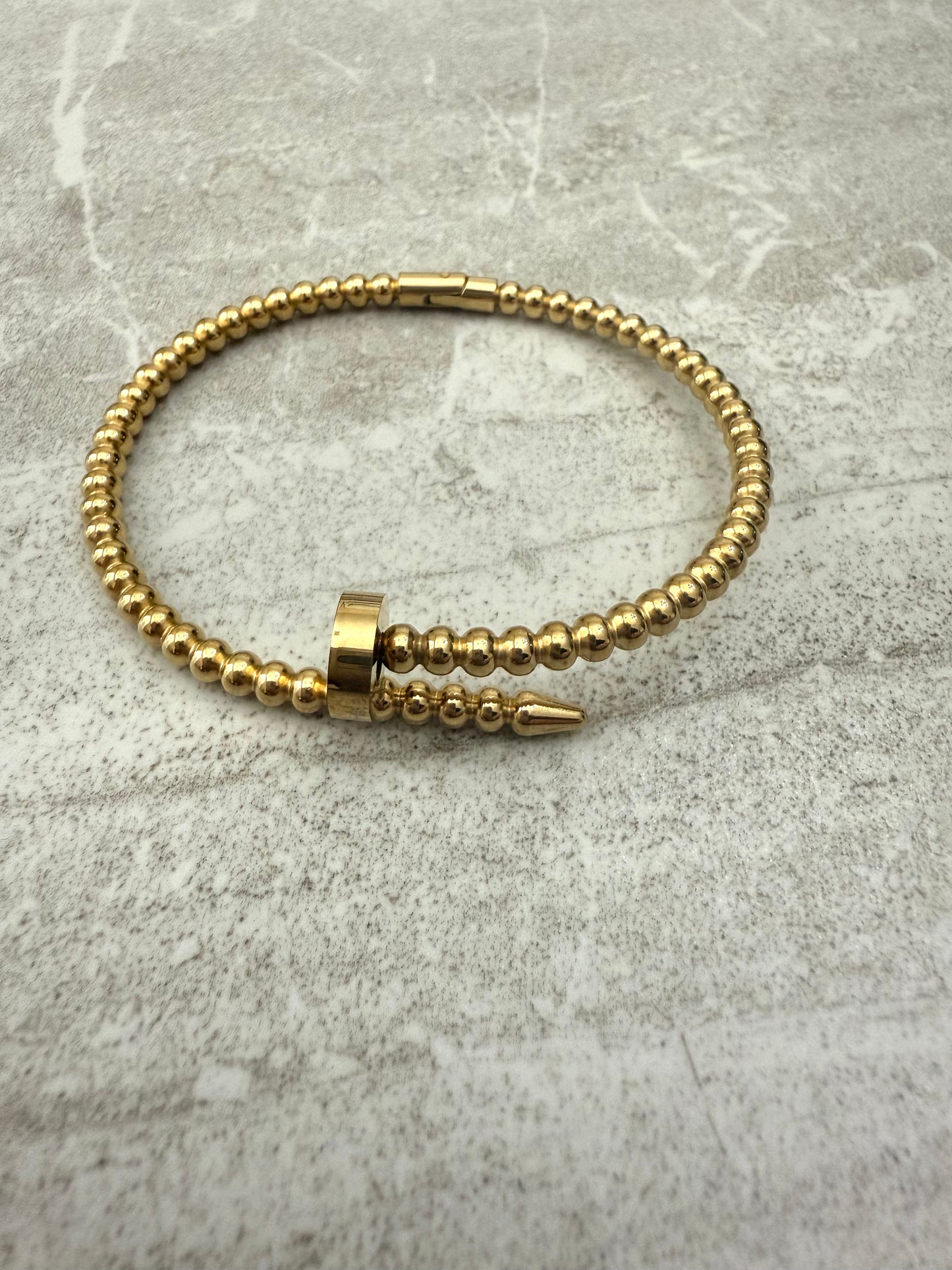 Beaded Nail- Gold