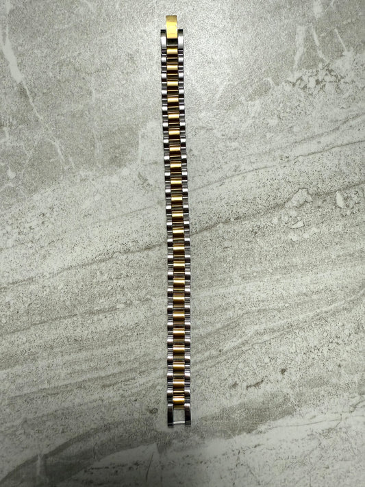 Watchband Bracelet- Two Tone