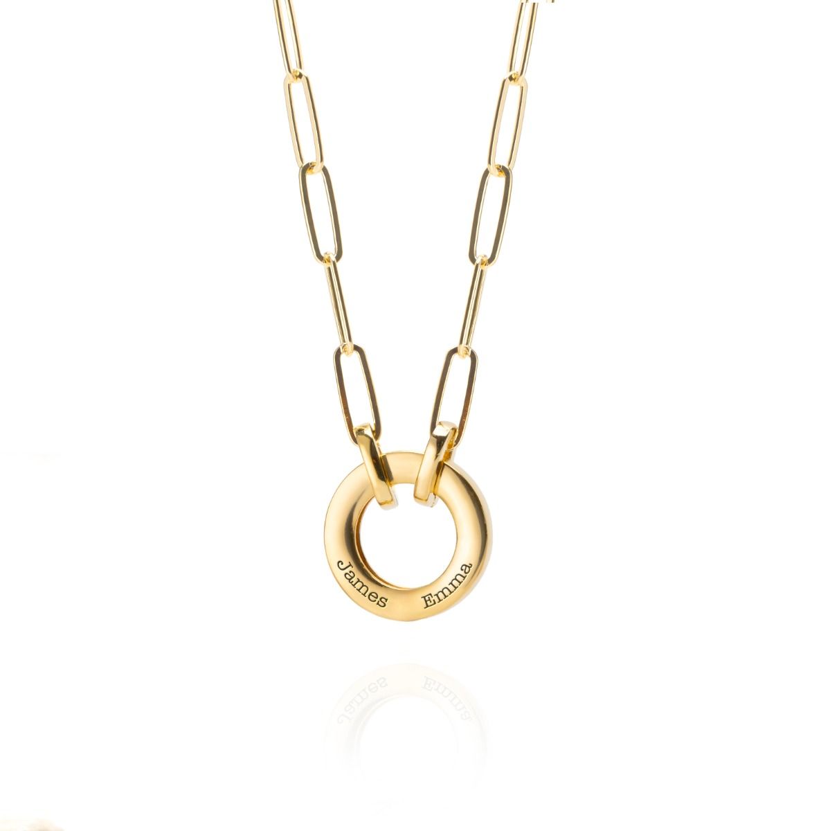 Love Circle Link Chain Name Necklace